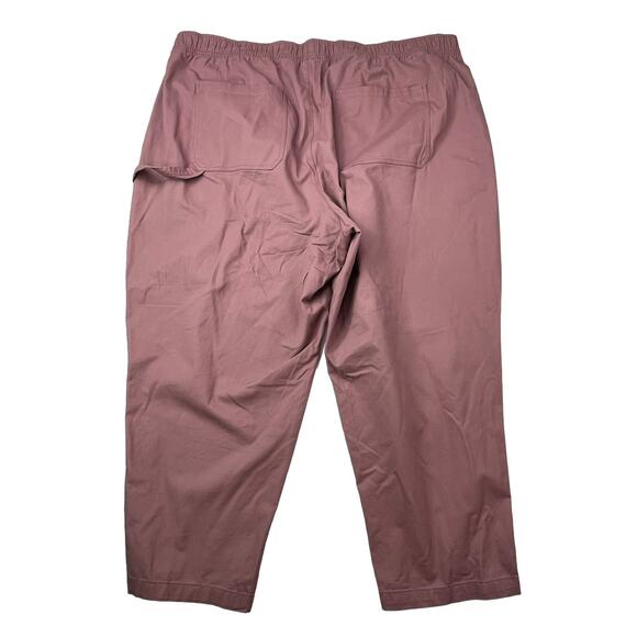 Old Navy Womens Plus 3X Comfort Waistband Puce Pink Straight Elastic Waist Pants - Picture 13 of 16